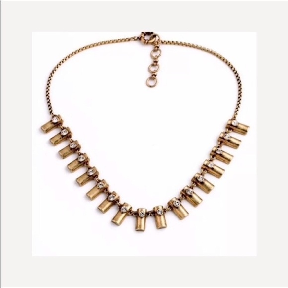 Jewelry - SIMPLE BRASS CRYSTAL NECKLACE#422